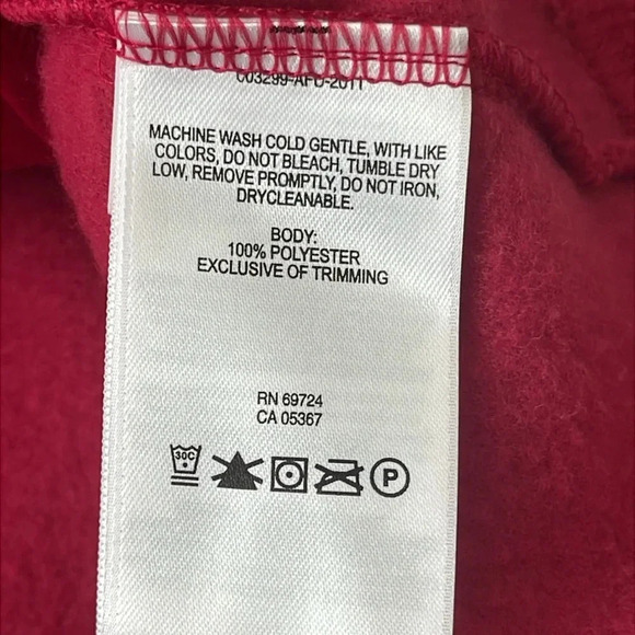 Columbia Pink/Red Fleece Zip Up Vest Jacket Sleeveless Collared Pockets Size 2X - Picture 5 of 5